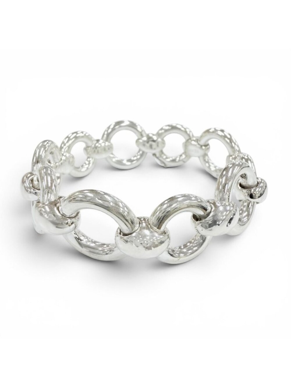 Hermes Vintage Frontier Bracelet Bangle Silver